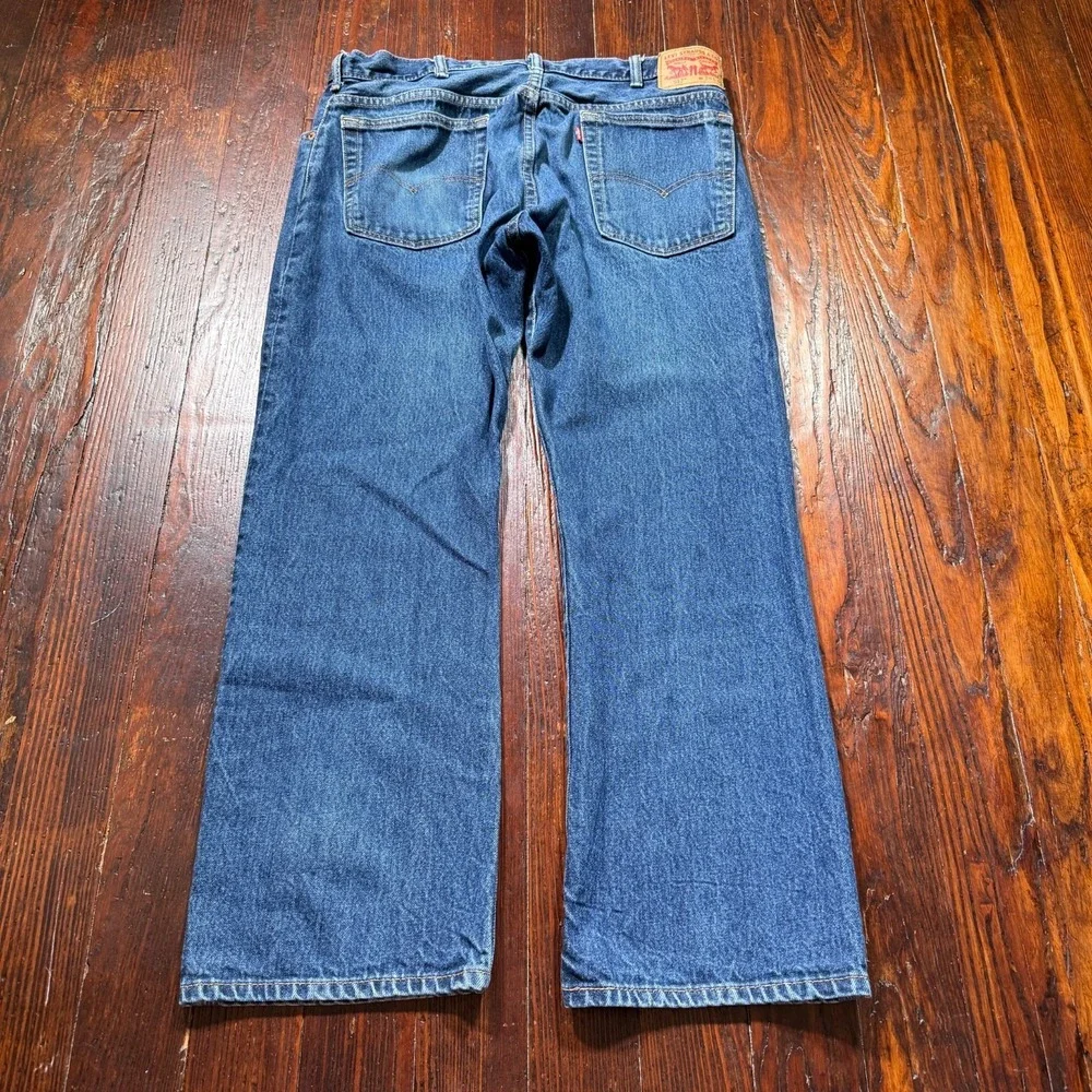 Levis 517 Jeans Mens‎ 38x30 Blue Dark Wash Bootcut Faded Whiskers Cowboy Western